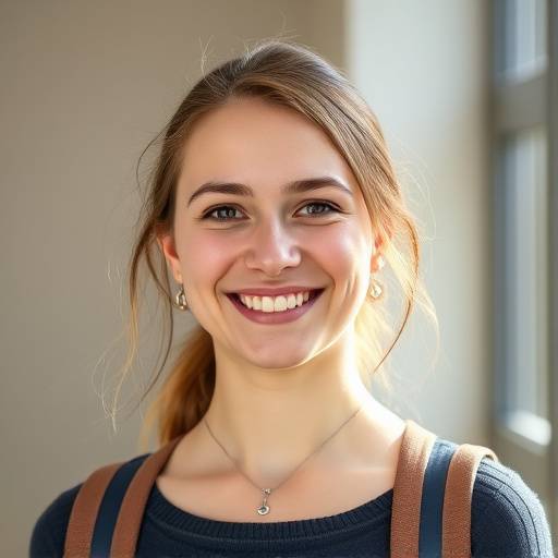 Headshot of a satisfied student, Sarah, with a quote about her success